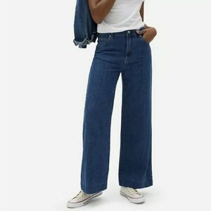 EVERLANE The Summer Wide Leg High Waisted Jean in Blue Size 31